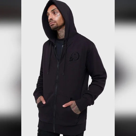 Killstar Men's Black Zip-Up Sweater - Picture 3 of 4